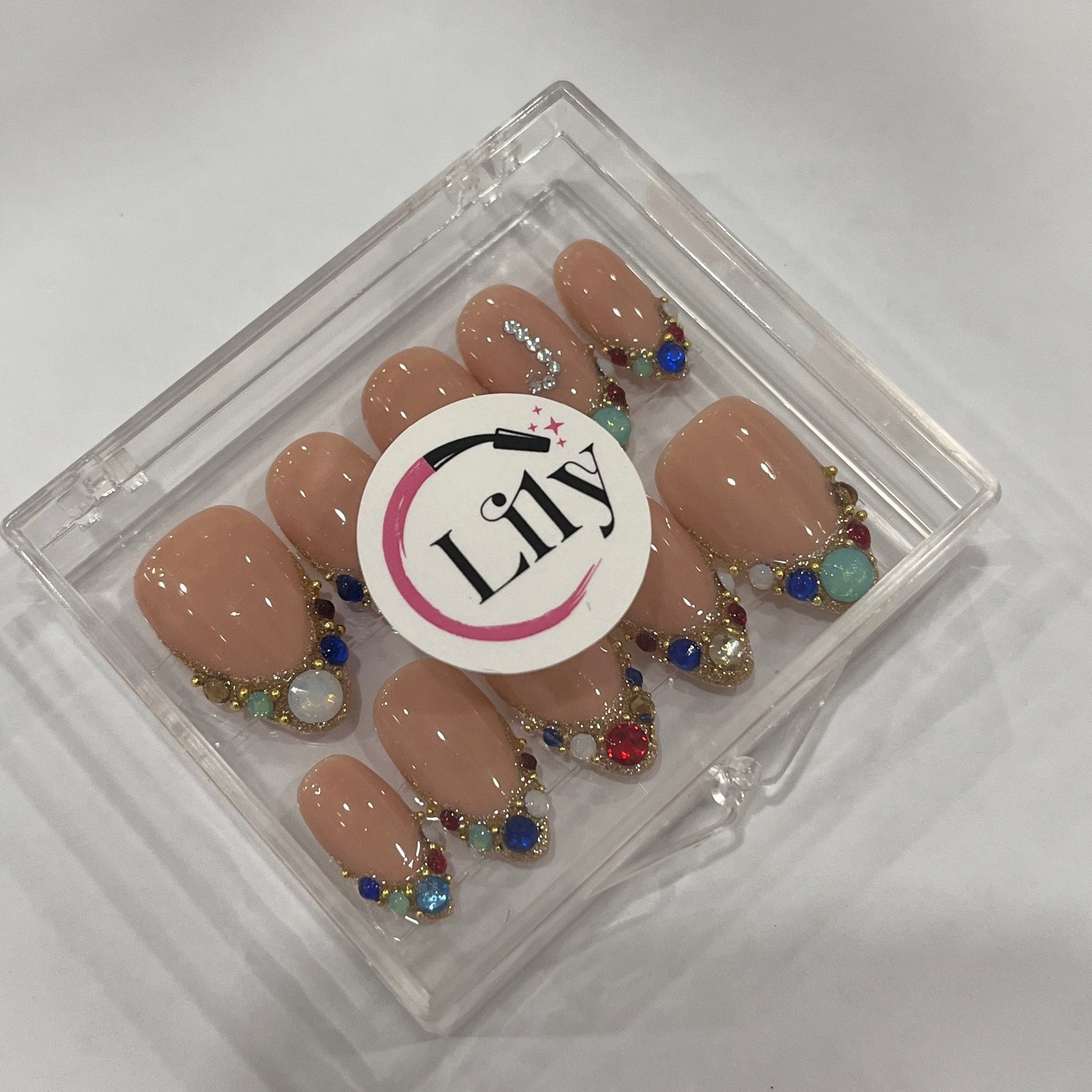 Shine Like A Diamond with Your Initial Press On Nails, Handpainted Cartoon Fake Nails, Anime Nails Art for Birthday, Holiday